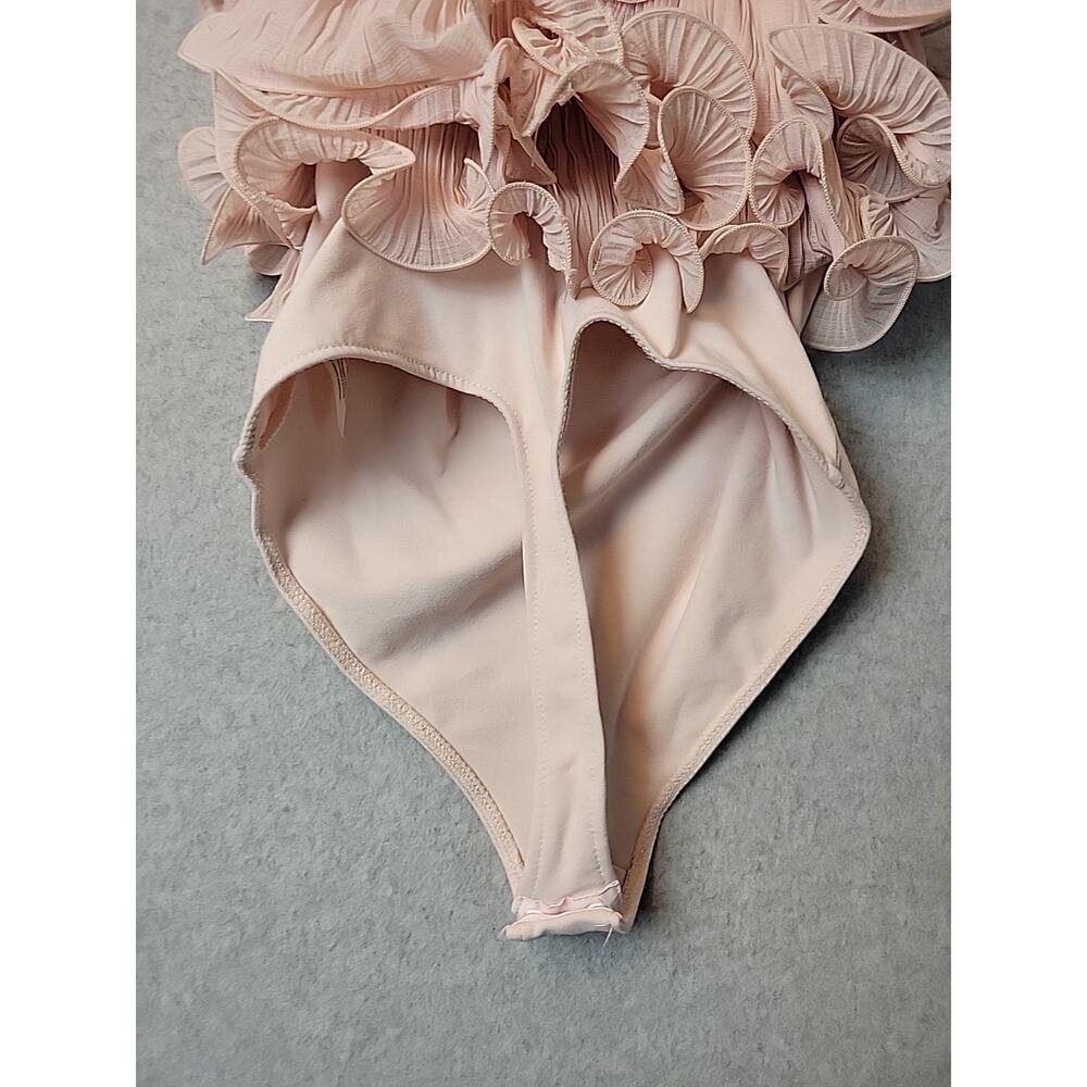 Intimately Free People For The Frill Of It Pink Ruffled Bodysuit Women's XS - Picture 7 of 13
